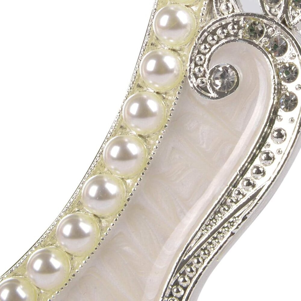 Vintage Vanity Tabletop Mirror, Metal Oval Decorative Makeup Mirror with Stand, - Picture 7 of 7